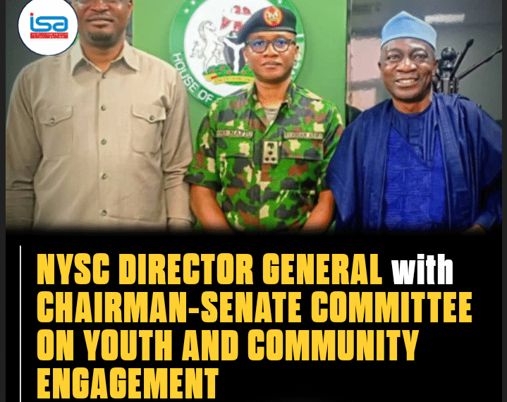 Brigadier-General O.O. Nafiu, the Director-General of the National Youth Service Corps (NYSC), met with Sen. Yemi Adaramodu, Chairman of the Senate Committee on Youth and Community Engagement,