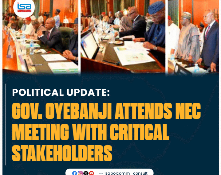 Governor Biodun Oyebanji Attends NEC Meeting with Critical Stakeholders