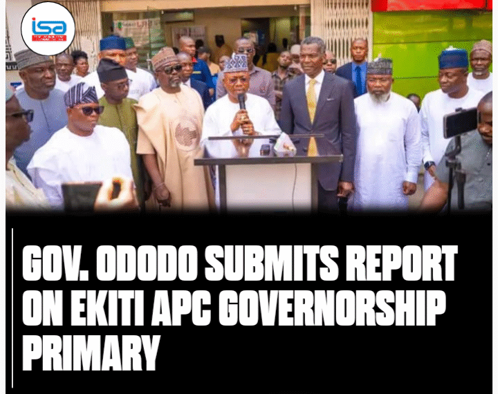 Governor Ododo Submits Report on Ekiti APC Governorship Primary