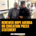 RENEW HOPE AGENDA ON EDUCATION PRESS STATEMENT