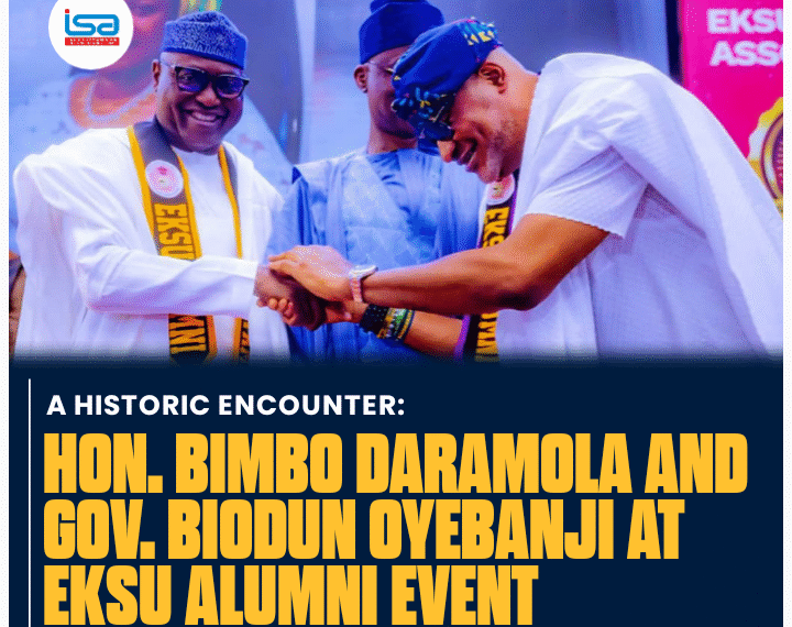 A Historic Encounter: Honourable Bimbo Daramola and Governor Biodun Abayomi Oyebanji at EKSU Alumni Event