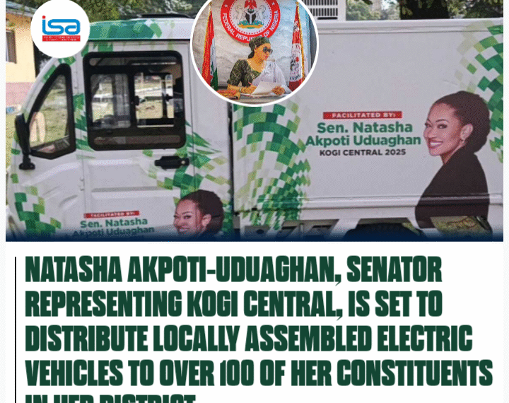 Natasha Akpoti-Uduaghan, senator representing Kogi Central, is set to distribute locally assembled electric vehicles to over 100 of her constituents in her district.
