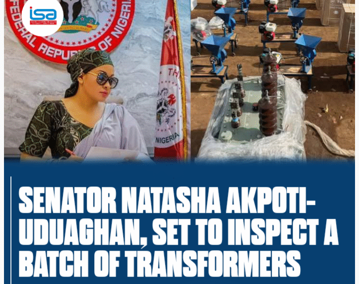 Senator Natasha H Akpoti-Uduaghan today inspected a batch of transformers meant for communities across Kogi Central