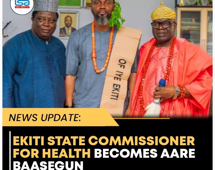 Health Reforms In Ekiti State Earn Aare Baasegun Title for Dr. Oyebanji Filani from Ekiti Communities