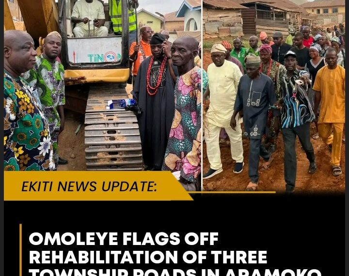 Omoleye Flags Off Rehabilitation of Three Township Roads in Aramoko, Promises Completion in 60 Days
