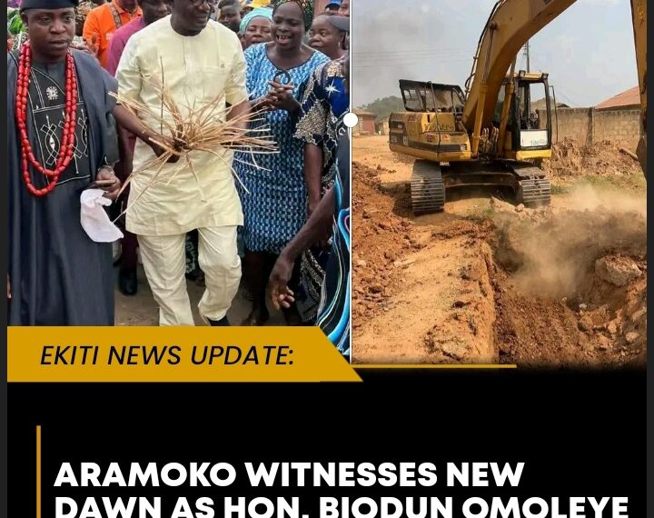 ARAMOKO WITNESSES NEW DAWN AS HON. BIODUN OMOLEYE LAUNCHES STRATEGIC ROAD REVIVAL PROJECT