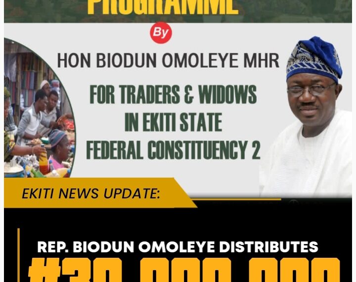 HOPE FOR GRASSROOTS ENTREPRENEURS: REP. BIODUN OMOLEYE DISTRIBUTES ₦30 MILLION BUSINESS SUPPORT TO WIDOWS AND TRADERS