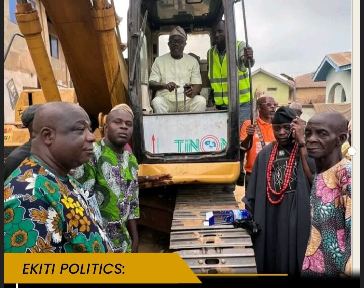 MHR. Biodun Omoleye flags off rehabilitation of three township road in Aramoko, promised to complete project within 60 days.
