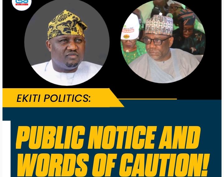 PUBLIC NOTICE AND WORD OF CAUTION