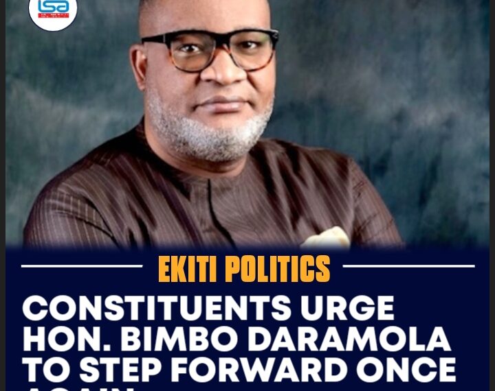 CONSTITUENTS URGE BIMBO DARAMOLA TO RE-ENTER HOUSE OF REPRESENTATIVES RACE