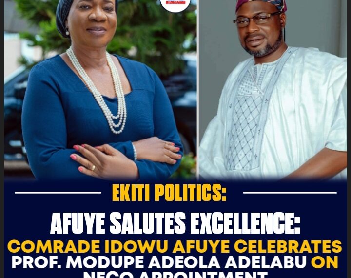Afuye Salutes Excellence: Comrade Idowu Afuye Congratulates Prof. Modupe Adeola Adelabu on NECO Appointment