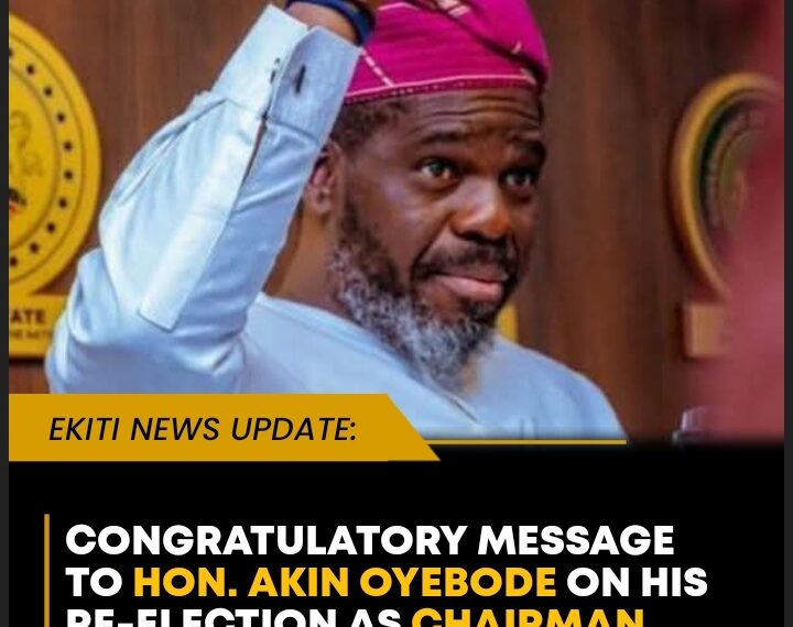 Congratulatory Message to Hon. Akin Oyebode on His Re-election as Chairman, Forum of Nigeria Honourable Commissioners of Finance