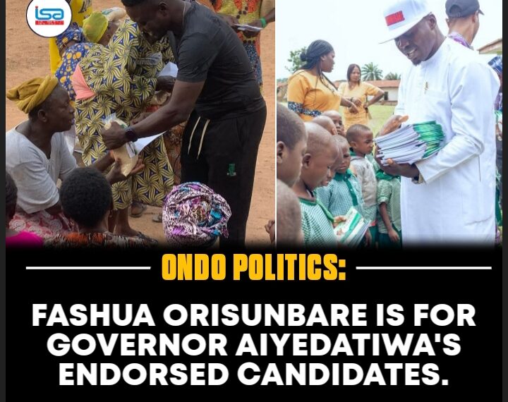 FASHUA ORISUNMIBARE IS FOR GOVERNOR AIYEDATIWA’S ENDORSED CANDIDATES