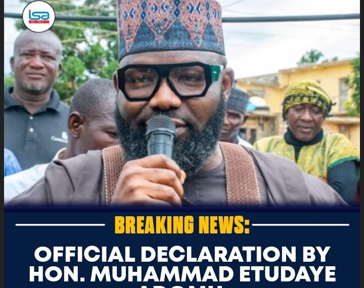 OFFICIAL DECLARATION   BY HON. MUHAMMAD ETUDAYE ADOMU