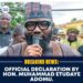 OFFICIAL DECLARATION   BY HON. MUHAMMAD ETUDAYE ADOMU