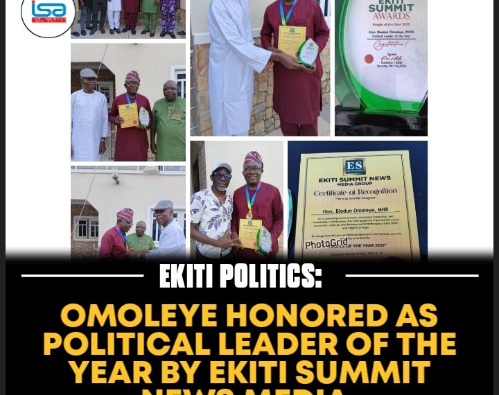 Omoleye Honoured As Political Leader Of The Year By Ekiti Summit News Media